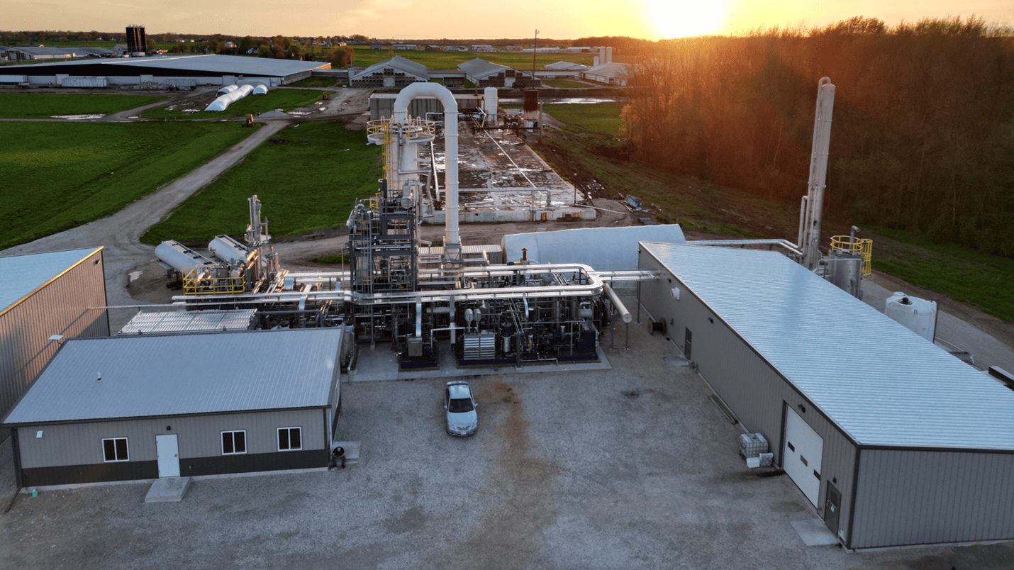 Aerial view of industrial plant