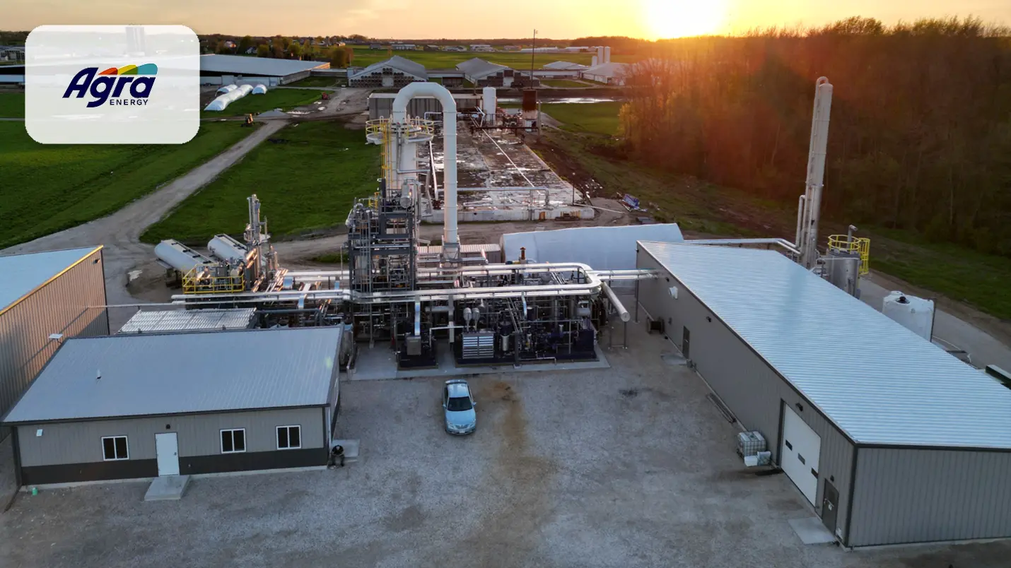 Aerial view of industrial plant