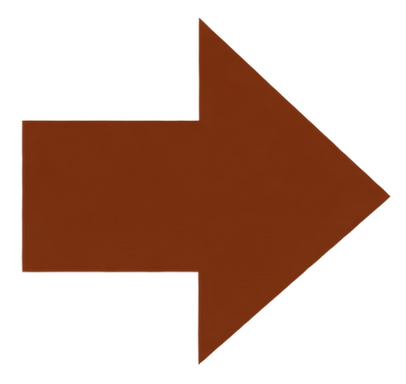 Brown arrow pointing to the right on a white background